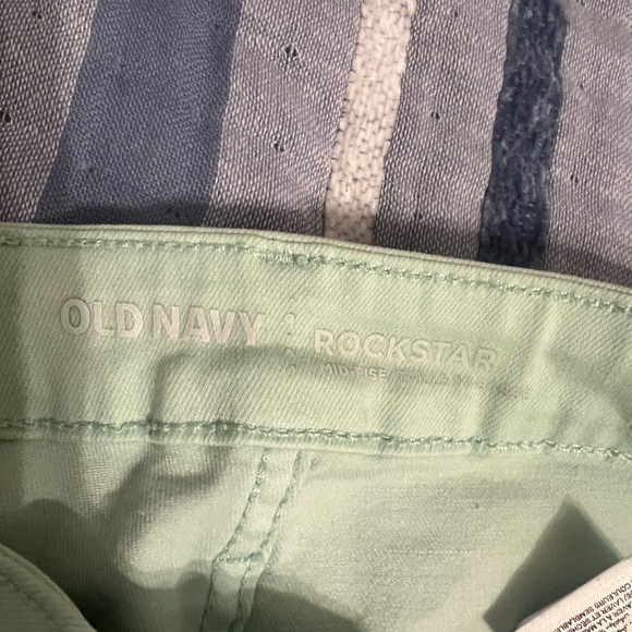 Old Navy Light Green Rockstar Jeans - Picture 3 of 4